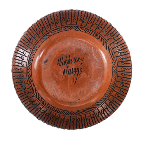 Eagle Navajo Hand Crafted Pottery By Artist Watchman AX129340